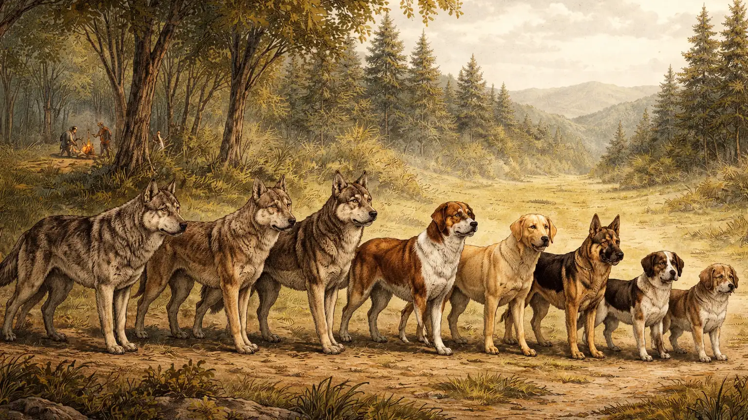 Utveckling från varg till hund